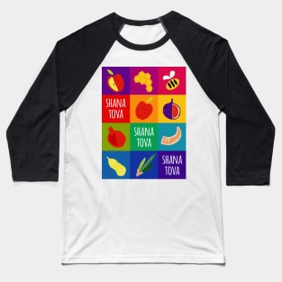 Rosh Hananah Pop Art Oblong Baseball T-Shirt